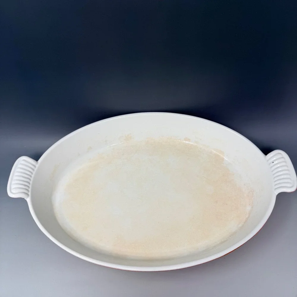 Le Creuset Flame Orange Enameled Cast Iron Oval Gratin Roasting Dish 36 France